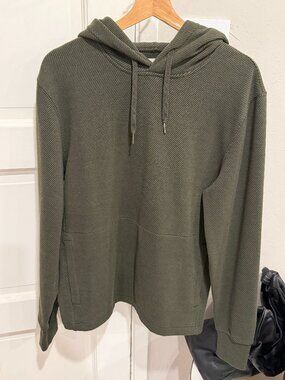 J. Crew Men's Seaboard Soft Knit Hoodie TWILL OLIVE DARK MOSS Size S